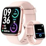 aeac Smart Watches for Women, 1.8" Touch Screen Fitness Watch with Heart Rate/SpO2/Sleep Monitor, Pedometer, IP68 Waterproof Smartwatch for iPhone Android