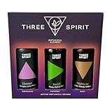 Three Spirit Non-Alcoholic Alternative Spirits - Starter Gift Set | Choose Your Mood For Every Occasion | With Adaptogens & Nootropics | Livener, Elixir & Nightcap | Award Winning Gluten Free & Vegan