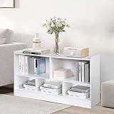 PACHIRA E-Commerce 5 Cube Bookcase White, 2 Tier Toy Storage Organizer Open Cabinet Display Bookshelf for Kid's Playroom, Living Room, Bedroom, Classroom