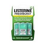 Listerine Freshburst Pocketpaks Breath Strips, Dissolving Freshener Strips Kill 99% of Germs that Cause Bad Breath, Portable for On-the-Go, Minty Flavor, 3 packs of 24-strips Each