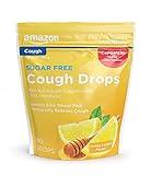 Amazon Basic Care Sugar Free Honey Lemon Cough Drops, 140 Count (Compare to Halls)