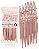 Kitsch Dermaplaning Tool - Face Razors for Women and Men, Eyebrow Trimmer & Face Shaver for Women, Facial Hair Removal for Women and Men, Dermaplane Razor for Women Face, 12 pc (Terracotta)