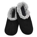 Snoozies Slippers for Women - House Slippers for Women - Super Soft Plush - Black - Medium