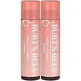 Burt's Bees Lip Tint Balm with Long Lasting 2 in 1 Duo Tinted Balm Formula, Color Infused with Deeply Hydrating Shea Butter for a Natural Looking Buildable Finish, Raspberry Zinnia (2-Pack)