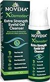 NOVEHA Demodex Extra Strength Eyelid Gel Cleanser - for Demodex, MGD and Dry Eye with Pro-Vitamin B5, Tea Tree Oil, and Hyaluronic Acid - Gentle Cleansing, Soothes Itchy Eyelid - 50mL (1 Pack)