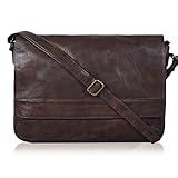 Ozora Handmade Crossbody Genuine Leather Messenger Bag for 17 inch Laptop, Travel, Office for Men & Women