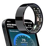 AMZAIZO Smart Ring Health Fitness Tracker,Sleep&Exercise Monitor Heart Rate,Blood Oxygen,Temp,Steps,Distance,Calories,Event Reminders,Air Gestures,SOS,5ATM Waterproof,for Android & iOS (10)