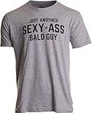 Just Another Sexy Bald Guy | Funny Dad Husband Grandpa Joke Men Humor T-Shirt-(Adult,2XL) Sport Grey