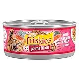 Purina Friskies Wet Cat Food, Prime Filets With Salmon & Beef in Sauce - (Pack of 24) 5.5 oz. Cans