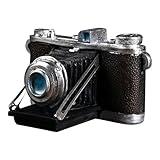 Veemoon Retro Camera Ornaments Vintage Camera Decor Resin Camera Model Old Camera Prop Showcase Decorative Camera Crafts Collectible Figurine Desktop Decoration Photography (Black)