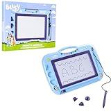 Bluey Magnetic Drawing Board for Kids, Magic Scribbler Educational Learning Toy, Doodle Pad with Stamps Toddler Learning Activities - Fun Gifts for Kids