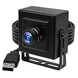 ELP 180degree Fisheye Lens Wide Angle USB Camera 1080P Mini Box Webcam 1080P High Speed UVC USB2.0 PC Camera CMOS OV2710 100fps 60fps 30fps Video Webcam for Computer, Laptop, Jetson Nano