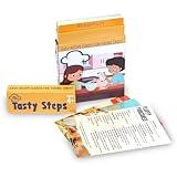 Tasty Steps: Easy Simple First Cooking Recipe Cards for Kids, 40 Easy Recipe Cards for Breakfast, Snacks, Lunch and Dinner, Fun Kids Cooking Learning Activities