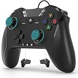 PC Controller, Wired Controller Compatible with Steam/Android/Switch/Tesla, Switch Pro Gaming Controller Gamepad Joystick with Dual-Vibration, Turbo,Macros and Screenshoot, No Battery Required