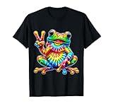 Tie-Dye Frog Peace Sign Hippie T-Shirt