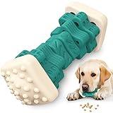 PcEoTllar Dog Toys for Aggressive Chewers, Indestructible Dog Chew Toys, Dog Puzzle Toys with Beef Flavor, Interactive Dog Toys, Safe Rubber, for Large Medium Small Dogs - Green