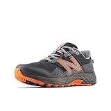 New Balance Men's 410 V8 Trail Running Shoe, Black/Cayenne/Shadow Grey, 12