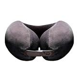 Go Travel Ultimate 3.0 Travel Pillow, Premium Neck Pillow for Uninterrupted Rest, Deluxe Memory Foam Pillow for Everyday Commute, Airplane, Car, and More, Travel Essentials, Made in USA, Dark Gray