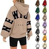 Nantdog Prime Deals October 11-12,Day of Prime Deal,My Orders, Winter Cardigan Sweater for Women 2024 Fall Fashion Long Sleeve Warm Coat Button Down Y2K Hoodies Oversized Outfits,Khaki