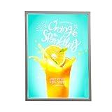 Backlit Poster Frame Backlit Picture Frame 16x24 Movie Poster Frame Backlit Frame Poster frame 0.59Inch Aluminum Profile Front-Loading Snap Frame Wall Mounting（Silver）