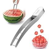 Choxila Watermelon Cutter Slicer,Stainless Steel Watermelon Cube Cutter Quickly Safe Watermelon Knife,Fun Fruit Knives Salad Melon Baller for Kitchen Gadget