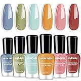 Morovan Nail Polish Set Fingernail: Quick Dry Nail Polish Kit Regular Nail Polish Bulk 0.25 oz Finger Nail Polish Pack Glossy Toenail Polish DIY Gifts for Women