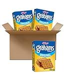 Kellogg's Grahams Crackers, Easy Snacks, Bulk Pantry Staples, Original, 45oz Case (3 Boxes)