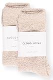 Fuzzy Sock For Women | Cozy Ultra-Luxe Cloud Sock For Women & Men | Warm & Cozy Fuzzy Unisex Sleep Socks | Super Soft Luxurious Fabric, 2 Pairs | Mother's Day Gifts