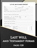 Last Will and Testament Form: Is a Legal Document for creating a Last Will & Testament. It helps individuals organize their wishes and distribute their assets after their death (60 Forms)