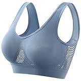 terbklf Women Sports Bra,Cyber of Monday Deals 2024,Bras for Women 2024 Sports Bras for Women Breathable Cool Liftup Air Bra No Underwire Bras for Women,2-Blue,Large