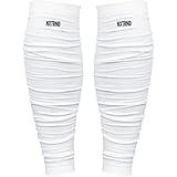 Nxtrnd Football Leg Sleeves, Calf Sleeves for Men & Boys, Sold as a Pair (White)