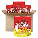 Cheez-It Snap'd Cheese Cracker Chips, Thin Crisps, Lunch Snacks, Double Cheese, 36oz Case (4 Bags)