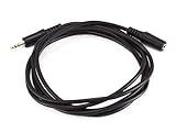 Monoprice 6ft 3.5mm Stereo Plug/Jack M/F Cable - Black