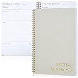 ZICOTO Simplified Meeting Notebook For Work Organization - Easily Take Notes And Keep Agendas on Track - The Perfect Office Planner Supplies for Women & Men to Professionally Manage Business Projects