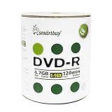 Smart Buy 100 Pack DVD-R 4.7gb 16x Logo Blank Data Video Movie Recordable Disc, 100 Disc 100pk