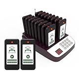 SavvyMate Restaurant Pager System,16 Restaurant Pagers,Wireless Calling System for Restaurant,1600ft Long Range Food Buzzer,Social Distancing Keeping Pagers with Order Buzzers for Food Truck