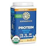 Sunwarrior Vegan Protein Powder Plant-based Protein Powder USDA Organic | BCAA Amino Acids Hemp Seed | Keto Friendly Soy, Dairy, & Gluten & Synthetic Free NON-GMO | Vanilla 32 Servings 17g Protein