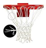 Progoal Professional Heavy Duty Basketball net Replacement,Fits Standard Indoor and Outdoor 12-Loop Rims(White, Standard Size)