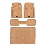 Motor Trend FlexTough Defender Floor Mats for Cars & TrunkShield Trunk Mat Set, Next-Gen Deep Dish Heavy Duty Car All Weather, Rubber Set Auto Truck Van SUV