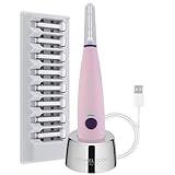 MICHAEL TODD Beauty - Sonicsmooth – SONIC Technology Dermaplaning Tool - 2 in 1 Women’s Facial Exfoliation & Peach Fuzz Hair Removal System with 8 Weeks of Safety Edges