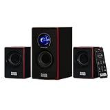 Acoustic Audio by Goldwood 2.1 Bluetooth Speaker System 2.1-Channel Home Theater Speaker System, Black (AA2103)