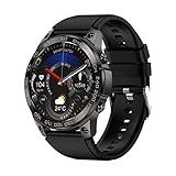 Catorlen Smart Watch for Men (Bluetooth Call Receive/Dial), 1.43" HD Large Touchscreen Sport Smart Watch for Outdoor and Indoor, Activity Tracker with HR BP, Pedometer, Weather, Siri (Black)