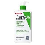 CeraVe Hydrating Facial Cleanser | Moisturizing Face Wash For Dry Skin | Hyaluronic Acid + Ceramides + Glycerin | Hydrating Cleanser For Normal To Dry Skin | National Eczema Assosiation Certified