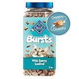 Blue Buffalo Bursts Crunchy & Creamy Cat Treats, Great for Training, Savory Seafood, 12-oz. Tub