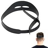 Neckline Shaving Template Soft Adjustable Hair Trimming Guide Band Black Silicone Hair Cutting Guide Tool Easy Use DIY Self-Haircutting System for Home Hair Clipper Cuts Accessories Men