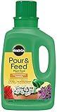 Miracle-Gro Pour & Feed Plant Food, Fertilizer Instantly Feeds Live Plants, For Outdoor & Indoor Plants in Containers, 32 oz.