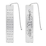 Jzxwan Happy 13th Birthday Gifts for Teen Girls Boys, 13 Year Old Birthday Bookmark Gift for Women Men, Thirteen Birthday Present Decorations for Him Her