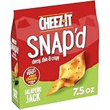 Cheez-It Snap'd Cheese Cracker Chipss, Thin Crisps, Lunch Snacks, Jalapeno Jack, 7.5oz Bag (1 Bag)