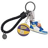 MPK Mini Sneaker Keychain - 3D Basketball Keychain Accessories for Men, Women, and Boys graduation gifts,inspirational gifts (Blue-)