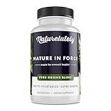 NATURELUTELY Nature in Force Super Greens Capsules Health Supplement | All Natural Powdered Greens Blend Superfood | Immune Support Blended Vitamin & Mineral Supplements | 120 Capsules/Bottle